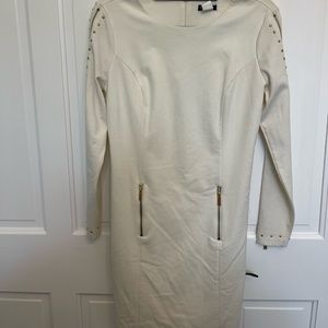 Venus Dress. Cream with Gold embellishments. Size 6.